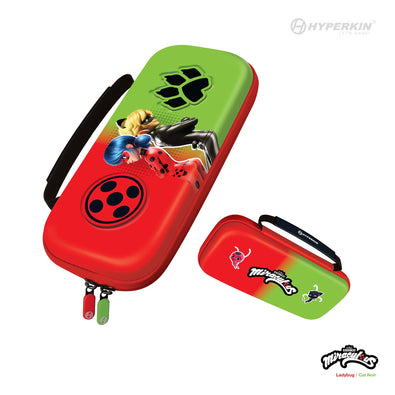 Official Miraculous EVA Hard Shell Carrying Case (Ladybug/Cat Noir) - Hyperkin