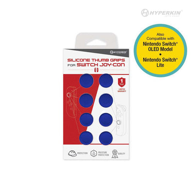 Silicone Thumb Grips (Neo Blue) (8-Pack) - Hyperkin