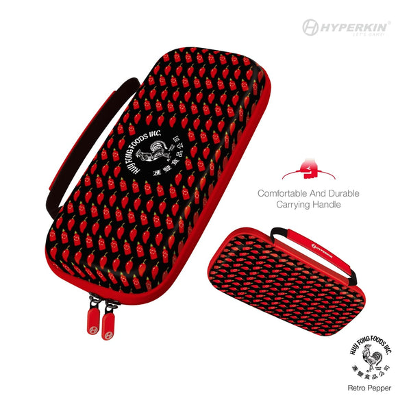 Official Sriracha EVA Hard Shell Carrying Case (Retro Pepper) - Hyperkin