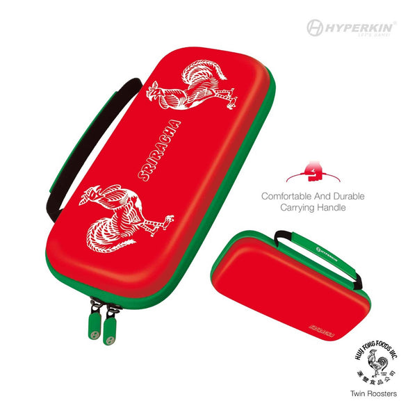 Official Sriracha EVA Hard Shell Carrying Case (Twin Rooster) - Hyperkin